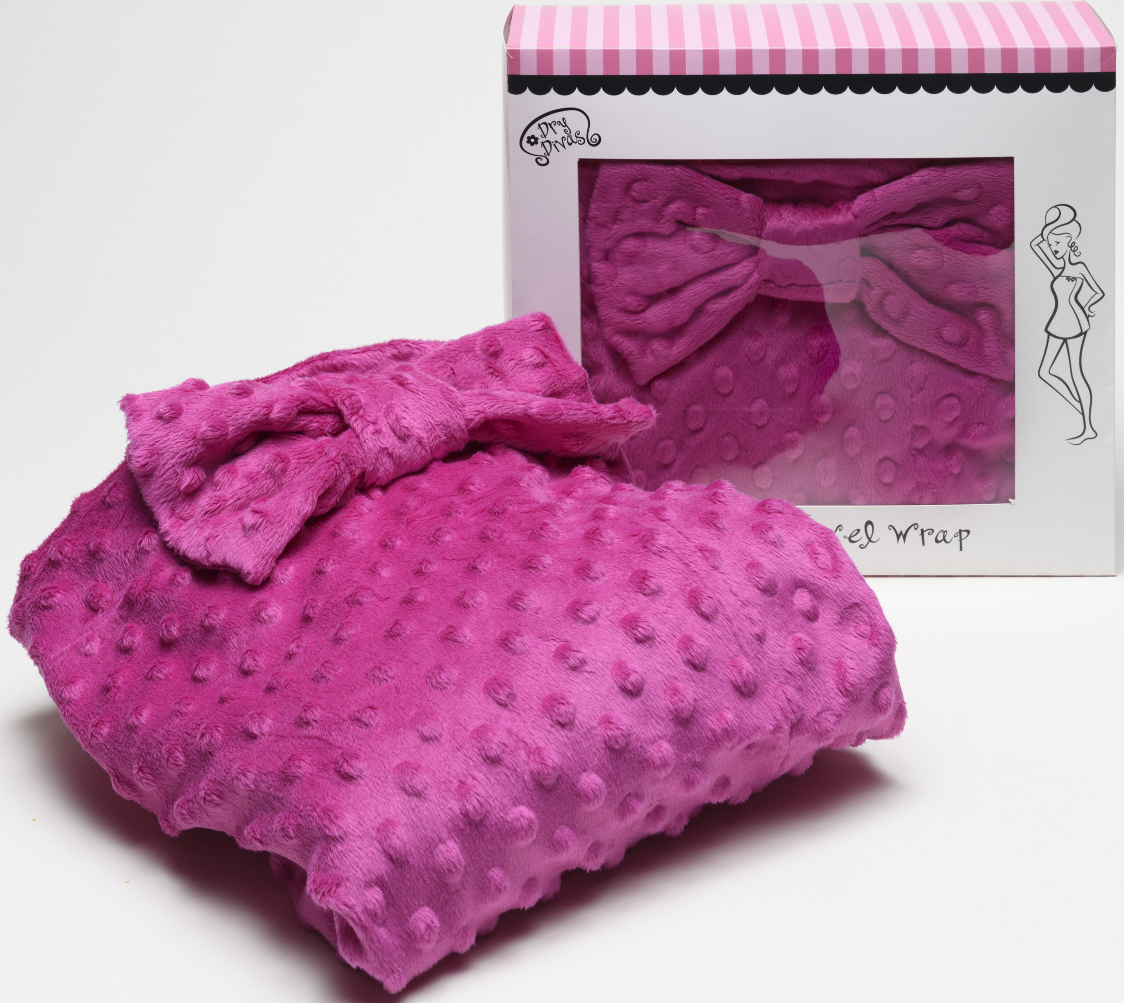 Pink Bow Diva Spa Wrap - Dry Divas